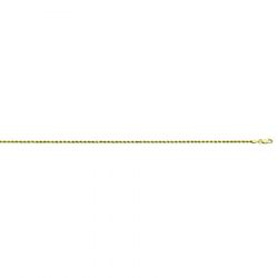 16" 10k Yellow Gold Diamond Cut Rope 1.9mm Chain