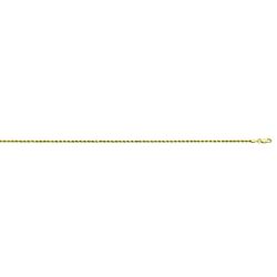 16" 10k Yellow Gold Diamond Cut Rope 1.9mm Chain