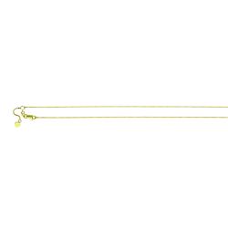 22" 14k Yellow Gold Round Adjustable Box Chain