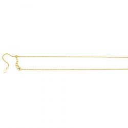 22" 14k Yellow Gold Adjustable Rope Chain