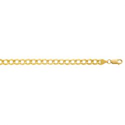 10k Yellow Gold Curb Link 9.6mm Bracelet