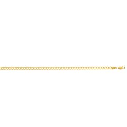 22" 10k Yellow Gold Curb Chain Lobster Clasp