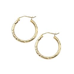 14k Yellow Gold Hoop Earrings