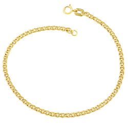 10k Yellow Gold 2.3 mm Link Chain Anklet