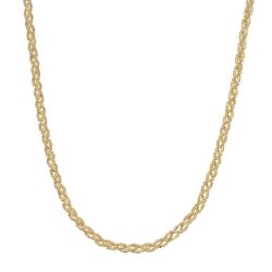 10k Yellow Gold Braided Alternate Ball and Bar Anklet