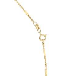 Marivelle 10K Yellow Gold 1.1mm Twist Mirror Chain