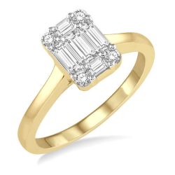 OnLinLin 14K White Gold Diamond Ring