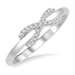 LoAeIs 14K White Gold Diamond Ring