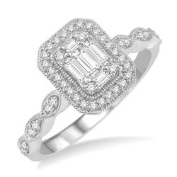 XeLuxOra 14K White Gold Diamond Ring