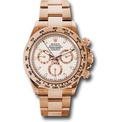  *Pre-Owned* Rolex Everose Gold Cosmograph Daytona 40 Watch - Ivory Index Dial