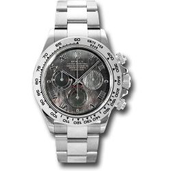  *Pre-Owned* Rolex White Gold Cosmograph Daytona 40 Watch - Dark Mother-Of-Pearl Roman Dial