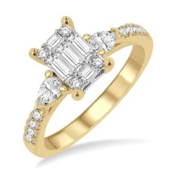 ElLuxTh 14K White Gold Diamond Ring
