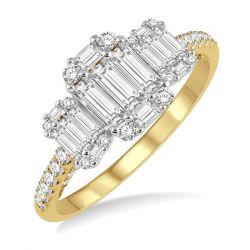 Fusion Past Present & Future  Diamond Engagement Ring
