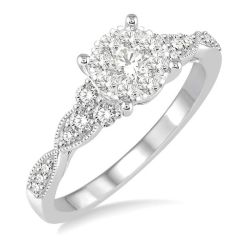 Shine Bright Hera Arcane 14K White Gold Diamond Engagement Ring