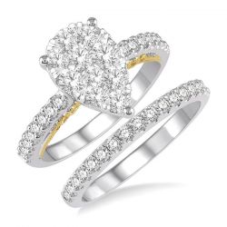 Pear Shape Shine Bright Bridal Diamond Wedding Set