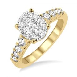 Oval Shape Shine Bright Bridal Diamond Engagement Ring