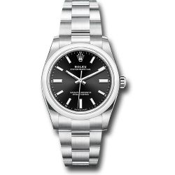 *Pre-Owned* Rolex Oyster Perpetual 34 Watch - Domed Bezel - Black Index Dial - Oyster Bracelet