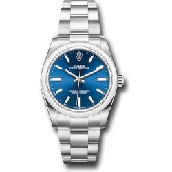  *Pre-Owned* Rolex Oyster Perpetual 34 Watch - Domed Bezel - Blue Index Dial - Oyster Bracelet