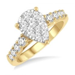 Pear Shape Shine Bright Diamond Engagement Ring