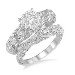 Round Shape Shine Bright Diamond Wedding Set