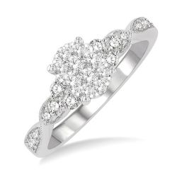 Grandeur Celestia 14K White Gold Diamond Bridal Ring
