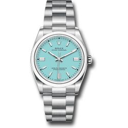  *Pre-Owned* Rolex Oyster Perpetual 36 Watch - Domed Bezel - Turquoise Blue Index Dial - Oyster Bracelet