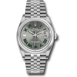  *Pre-Owned* Rolex Oystersteel Datejust 36 Watch - Domed Bezel - Slate Roman Dial - Jubilee Bracelet