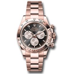  *Pre-Owned* Rolex Everose Gold Cosmograph Daytona Watch - Fixed Bezel - Black And Sundust Index Dial - Oyster Bracelet