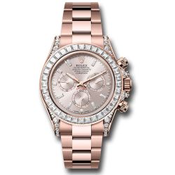  *Pre-Owned* Rolex Everose Gold Cosmograph Daytona Watch - Diamond Lugs - Diamond Bezel - Sundust Diamond Dial - Oyster Bracelet