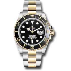  *Pre-Owned* Rolex Steel and Gold Submariner Date Watch - Black Bezel - Black Dial