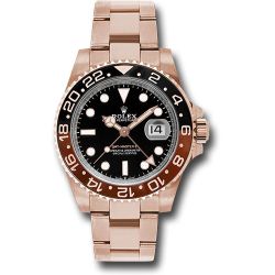  *Pre-Owned* Rolex Everose GMT-Master II 40 Watch - Black And Brown Bezel - Black Dial - Oyster Bracelet