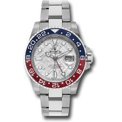  *Pre-Owned* Rolex White Gold GMT-Master II 40 Watch - Blue and Red Pepsi Bezel - Meteorite Dial - Oyster Bracelet