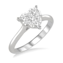 ArLuxVio SolOn 14K White Gold Diamond Ring