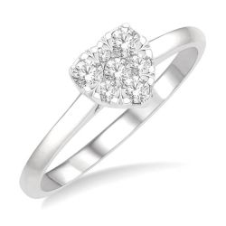 LysLuxAr VelVel 14K White Gold Diamond Ring