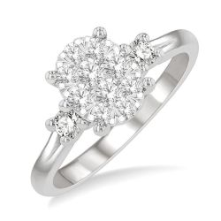 Shine Bright VerZenIon OnOraCa 14K White Gold Diamond Ring