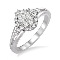 Oval Shape Shine Bright Diamond Engagement Ring