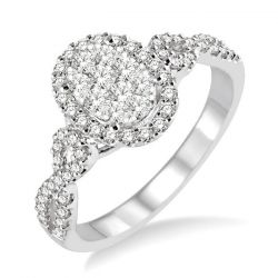 Oval Shape Shine Bright Diamond Engagement Ring