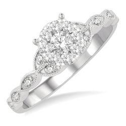 Shine Bright Midnight Poseidon 14K White Gold Diamond Engagement Ring