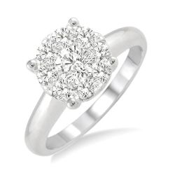Shine Bright ZenThLin VelOraVio 14K White Gold Diamond Ring