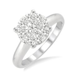 Shine Bright CaVelXe SolCaVer 14K White Gold Diamond Ring