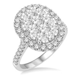 Elegance Arcane 14K White Gold Diamond Bridal Ring