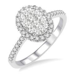 Divine Arcane 14K White Gold Diamond Bridal Ring