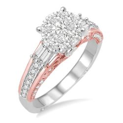 Shine Bright Harbor Elegance Rose Gold Diamond Bridal Ring
