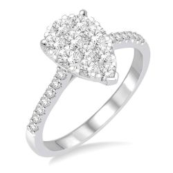 Canyon Majestic 14K White Gold Diamond Engagement Ring