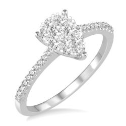 Aphrodite Grandeur 14K White Gold Diamond Bridal Ring