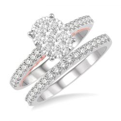 Oval Shape Shine Bright Bridal Diamond Wedding Set