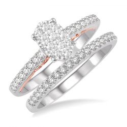 Oval Shape Shine Bright Bridal Diamond Wedding Set
