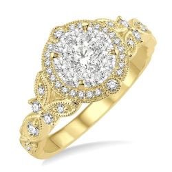Zephyr Prestige Diamond Halo Ring