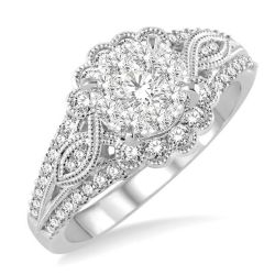 Shine Bright Cedar Prestige 14K White Gold Diamond Bridal Ring