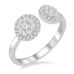 Shine Bright 2 Stone  Open  Diamond Fashion Ring